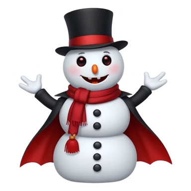 cute vampire snowman sticker