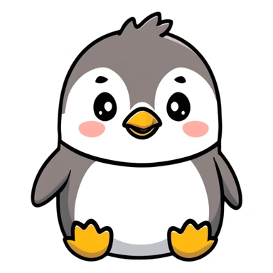 baby penguin with adorable chubby cheeks sticker