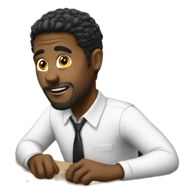 professional at desk sticker