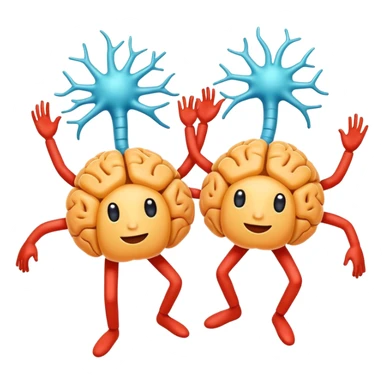 Last two brain cells dancing sticker