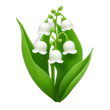 Lily of the valley flower in light green grass  sticker