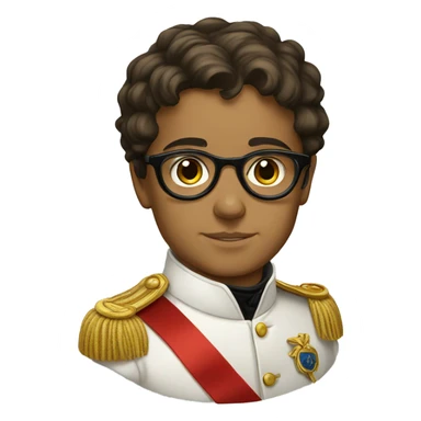 young napoleon with glasses sticker
