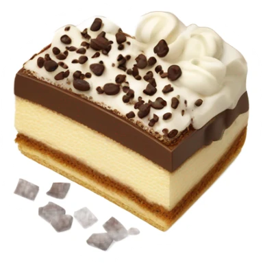 Slice of tiramisu with chocolate flakes  sticker
