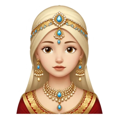 Russian girl in Indian jewellery sticker