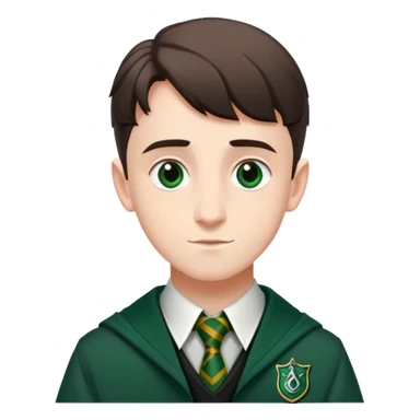 Miles Bletchley  in harry potter, wear hogwarts slytherin uniform sticker