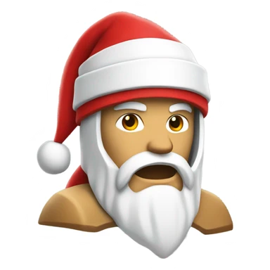 white spartan male wearing red santa hat sticker