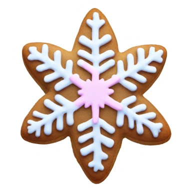 pink snowflake cookie  sticker