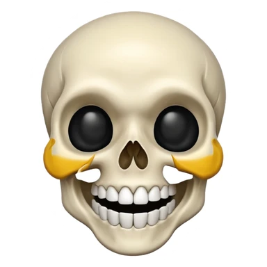 laughing skull sticker
