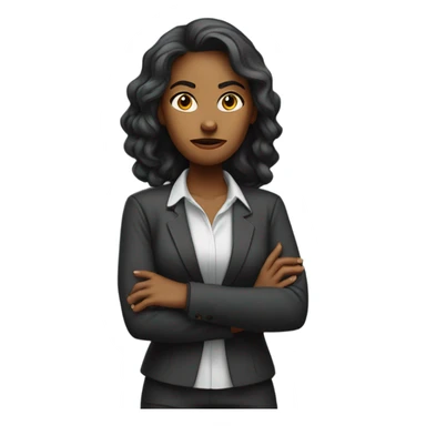 Nervous female boss  sticker