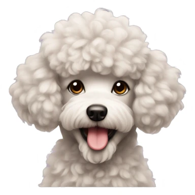 Fluffy poodle  sticker