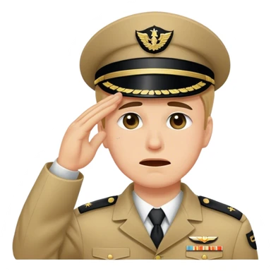 Saluting while crying sticker