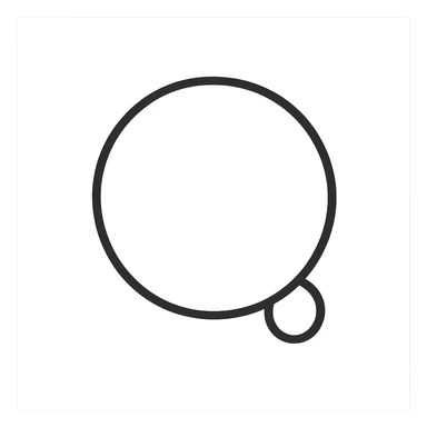 a simple monocle, minimal, thin black rim sticker