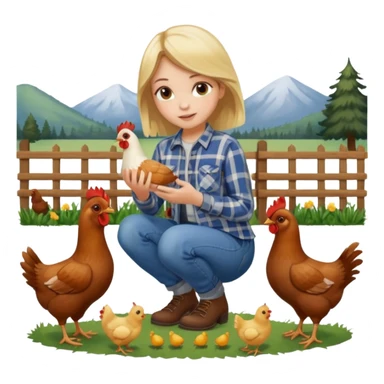farmer Girl feeding chickens 



 sticker