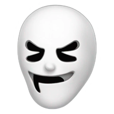 Ghostface with a smile sticker