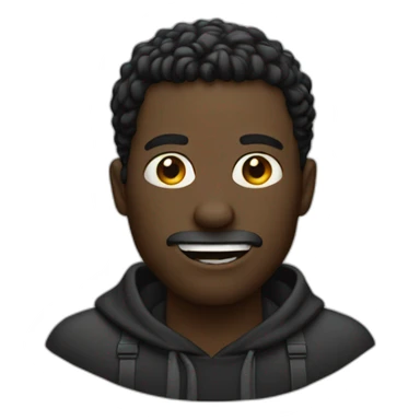 black bites man sticker