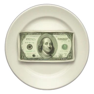 cute plate dollar symbol sticker