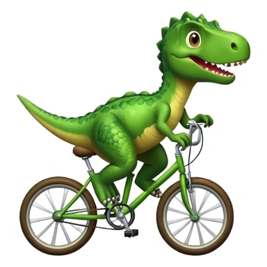 Dinosaur riding a bike sticker