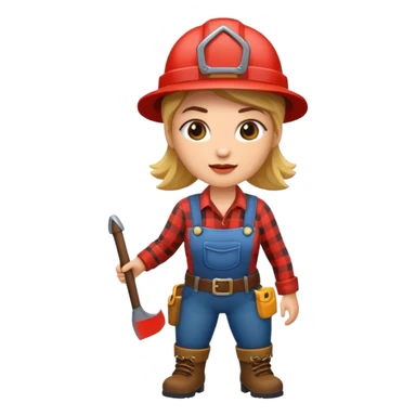 lumberjack woman sticker
