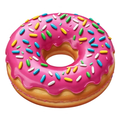 Donut, rose avec des vermicelles sticker