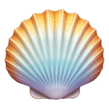 opened sea shell sticker