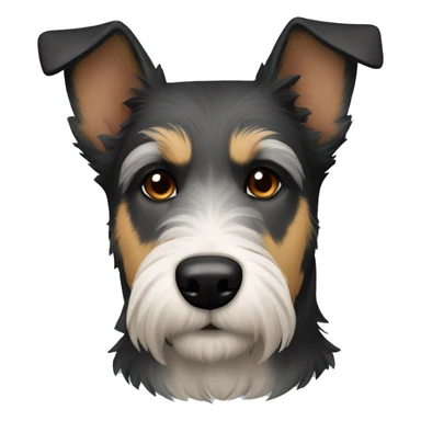 Dog schnauzer mix German shepherd sticker