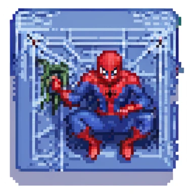 spiderman shooting web sticker
