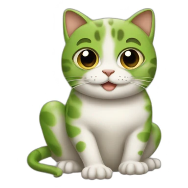 Grenouille sur un cat sticker