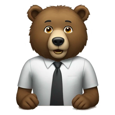 bear preparing interview sticker