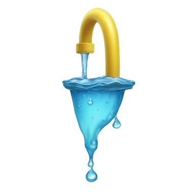 Water hose dripping water sticker