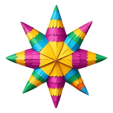 tradicional mexican star piñata  sticker