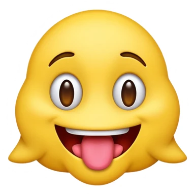 sticking out tongue emoji sticker