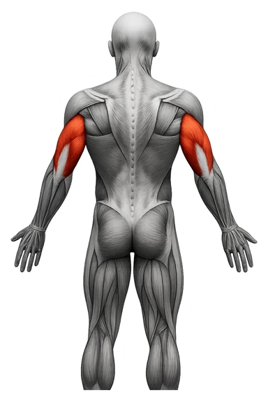 tricipite visto anatomicamente , colora solo il tricipite, il resto fallo in bianco e nero sticker