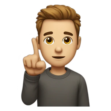 holding thumb and index finger next to your nose/eyes, disappointment sticker