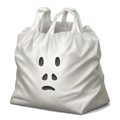 Plastic bag with handles sticker