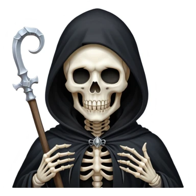 the death with black cloak sticker