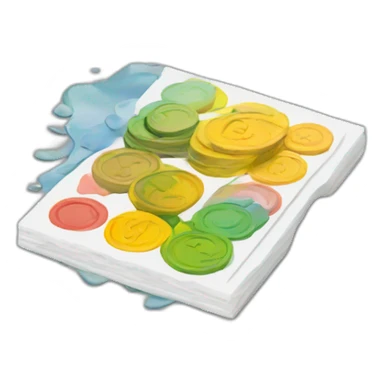 Paint palette with money on it  sticker