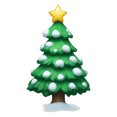 christmas tree with snow on it sticker