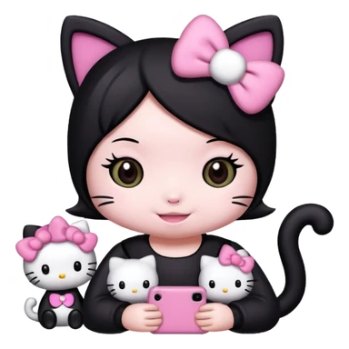Kuromi Hello Kitty sticker