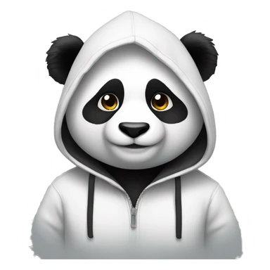 Panda wearing a hoodie sticker