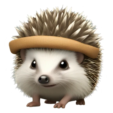 Hedgehog with bunnet sticker