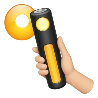 battery hand light sticker