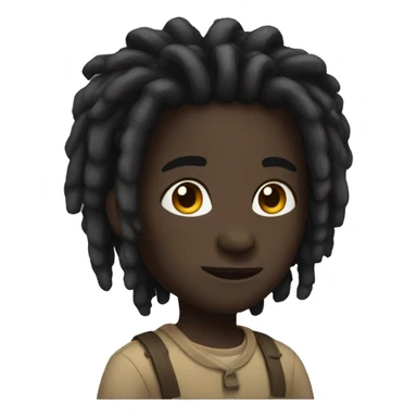 darkskin with dreads sticker