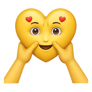 Elleri ile aşko hareketi yapan bir emoji sticker