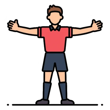 Referee making an official hand signal sticker
