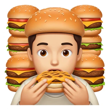 Casoh eating 1000 burgers sticker
