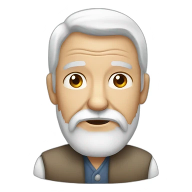 old bearded sick grandfather sticker