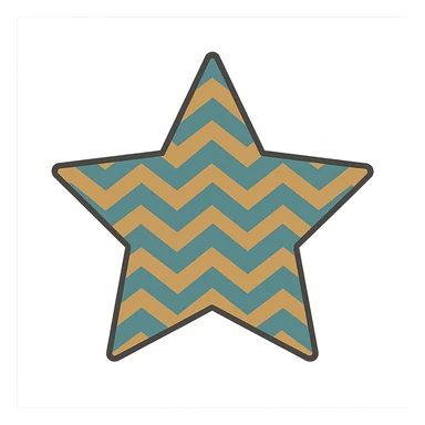star with a chevron pattern sticker