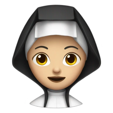 scary nun sticker
