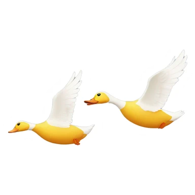 TWO DUCKS FLYING. sticker