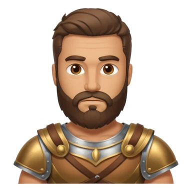 ancient greek warrior with beard sticker